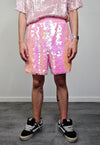 Pink sequin shorts mermaid trousers fantasy luminous pants