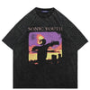 Scarecrow print t-shirt vintage Sonic youth top creepy tee