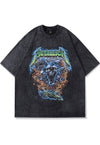 Metallica t-shirt band tee retro rocker top in vintage grey