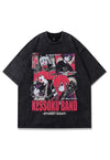 Kessoku band t-shirt anime tee retro Japanese top in grey