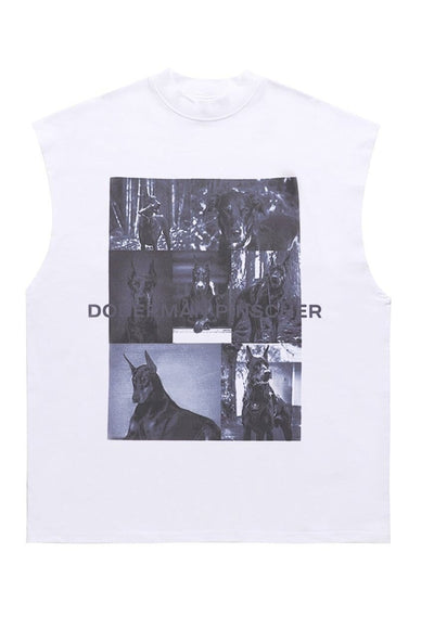 Doberman sleeveless t-shirt Pinscher tank top surfer vest