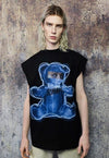 Psychedelic sleeveless t-shirt teddy tank top surfer vest