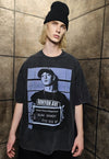 Rapper t-shirt premium vintage wash grunge hip-hop tee grey