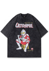 Anime t-shirt Ultramie tee retro Japanese cartoon top grey