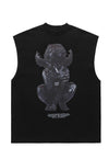 Angel tank top surfer vest retro punk sleeveless t-shirt