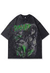 Gothic t-shirt angry wolf tee toxic sports top vintage grey