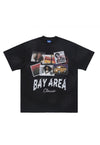 San Francisco t-shirt tie-dye tee Bay area top in acid black