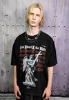 Angel t-shirt ugly slogan tee punk top in vintage black