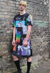 Gay skater dress LGBT love is love baggy pride tee in black