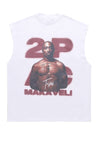 Hip-hop sleeveless t-shirt retro rapper tank top surfer vest