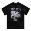 Saint youth t-shirt raver print tee hip-hop top tiedye black