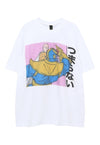 Japanese cartoon t-shirt Anime tee retro comics top in white