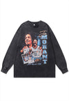 Basketball player tshirt vintage wash Grizzlies top long tee