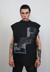 Bondage sleeveless t-shirt S&M tank top gothic surfer vest