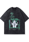 Bad boy fan t-shirt singer print tee retro skater top black