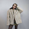 Beige faux fur lapel jacket mink coat smart style overcoat short going out bomber fancy dress fleece gorpcore retro peacoat in cream