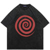 Circle print t-shirt geometric tee abstract psychedelic top