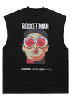 Rocker man tank top surfer vest retro sleeveless t-shirt