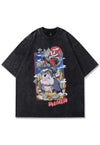 Retro cartoon t-shirt Tom and Jerry tee raver top in grey