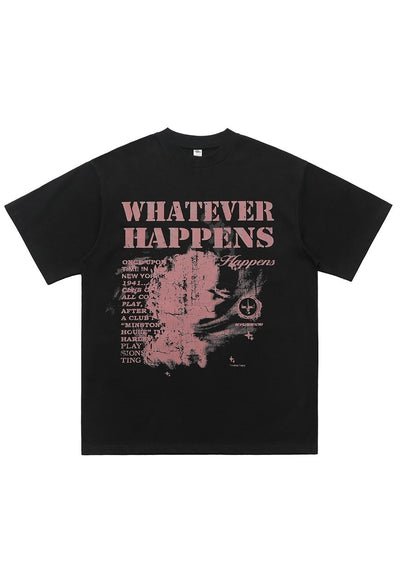 Whatever t-shirt retro slogan tee old poster top in White