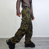 Leopard jeans combat trousers animal print cargo pocket pants unisex denim cheetah joggers glam rock trouser unisex grunge spot chinos green