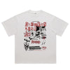 Punk t-shirt retro poster tee rock'n'roll top 80s rocker jumper grunge pullover in white
