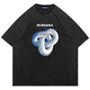 Vintage Nirvana t-shirt rock band top acid wash snake print tee retro poster jumper punk pullover in acid grey