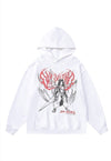 Anime hoodie Kawaii pullover premium grunge jumper in white