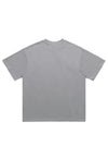 Knuckle ring print t-shirt grunge tee gangster top in grey