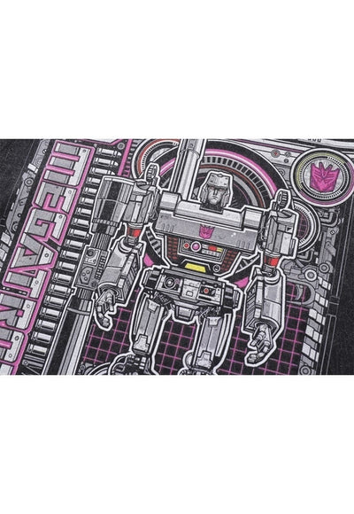 Transformer tshirt robot print tee Japanese cartoon top grey