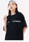 Angels print t-shirt saint tee grunge slogan top in black