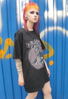 Devil print t-shirt cheeky Satan top Krampus tee in black