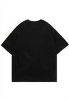 Retro singer t-shirt umbrella tee vintage wash top in black