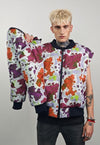 Forest print varsity jacket leaves reversible 4in1 bomber