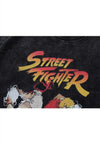 Street fighter t-shirt vintage wash racing car top long teev