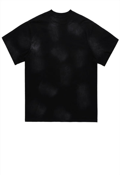 Saint youth t-shirt raver print tee hip-hop top tiedye black