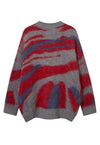 Abstract fuzzy sweater knitted fluffy 80s inspired jumper