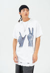 X-ray skeleton print t-shirt bones tee grunge top in white