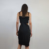 Sleeveless sequin dress cut-out gown open chest sundress embellished frock luxury going out sheath one size fancy dress blouse black
