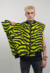 Zebra varsity jacket green reversible striped 4in1 bomber