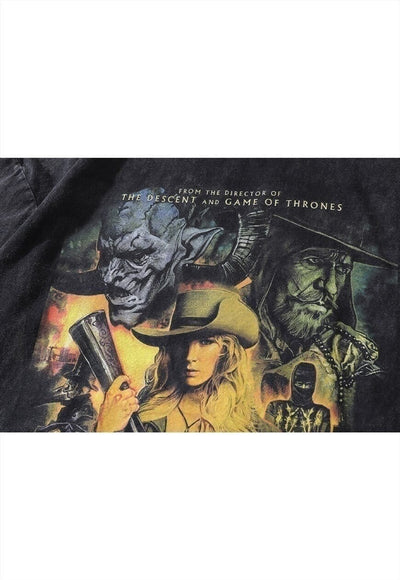 Horror movie t-shirt the reckoning tee Gothic top in grey