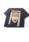 Chainsaw man t-shirt Japanese anime tee retro skater top