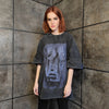 Punk t-shirt premium vintage wash grunge ghost tee creepy Gothic top in acid grey