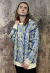 Paint splatter sweater grunge tie-dye jumper in white yellow