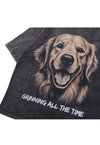 Golden Retriever t-shirt dog print tee old top vintage grey