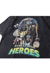 Basketball players tshirt sports heroes tee vintage top grey