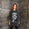 Horror movie t-shirt vintage wash Gothic tee Frankenstein top Halloween characters jumper in acid grey