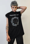 Tattoo print sleeveless t-shirt Gothic tank top ethnic vest