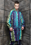 Tie-dye snake jacket handmade python windbreaker in purple