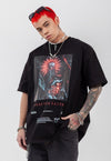 Cyber punk t-shirt grunge monster tee punk raver top black